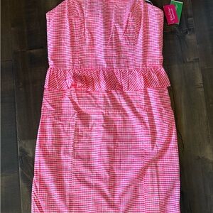 Lowe dress fiesta pink pretty gingham